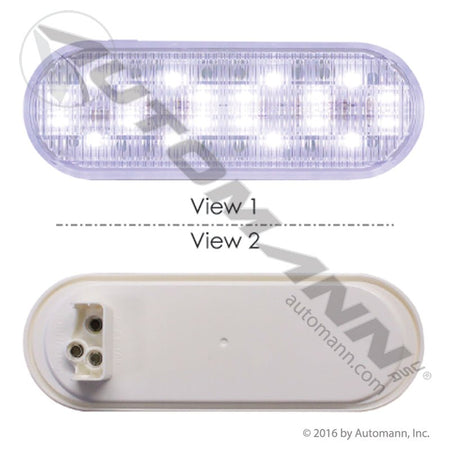 Back-Up LED Light - 6 Inch Oval 20-Diode - Trucklite 6060C BUL10CB 571.LD60W20 571.LD60W20 - Automann - FLEETPRO PARTS & TIRES