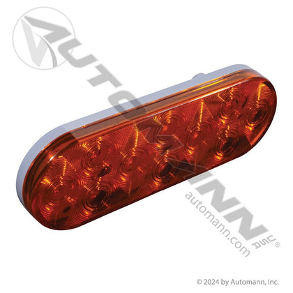 Front Park Turn LED Light - 6 Inch Oval Amber 10-Diode Weathertight - STL72AMB 571.LD66A10 571.LD66A10 - Automann - FLEETPRO PARTS & TIRES