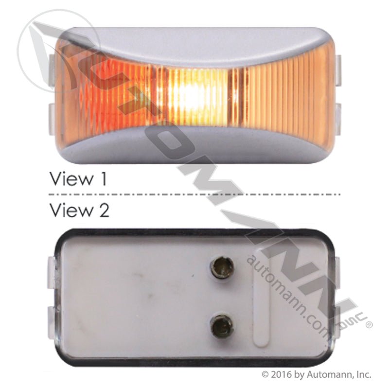Rectangular Sealed License Plate Light – 1" x 2.5" Clear Incandescent – Replaces Grote 60261 571.LG152L - Automann - FLEETPRO PARTS & TIRES