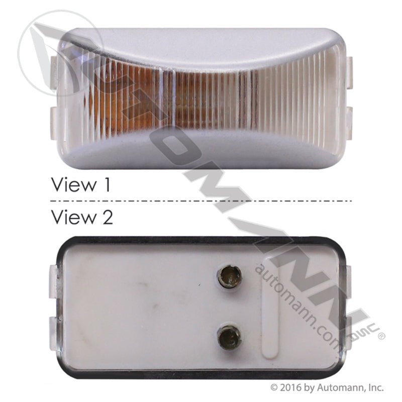 Rectangular Sealed License Plate Light – 1" x 2.5" Clear Incandescent – Replaces Grote 60261 571.LG152L - Automann - FLEETPRO PARTS & TIRES
