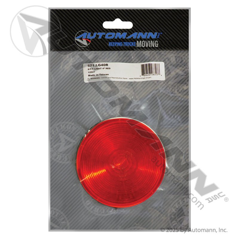 4 Inch Round Stop Tail Light – Red Incandescent – Replaces Truck - lite 40202R 571.LG40R - Automann - FLEETPRO PARTS & TIRES