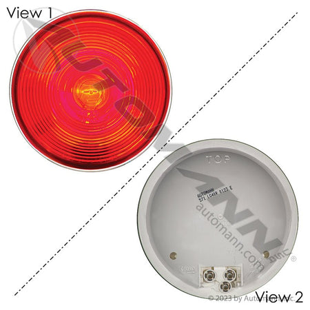 4 Inch Round Stop Tail Light – Red Incandescent – Replaces Truck - lite 40202R 571.LG40R - Automann - FLEETPRO PARTS & TIRES