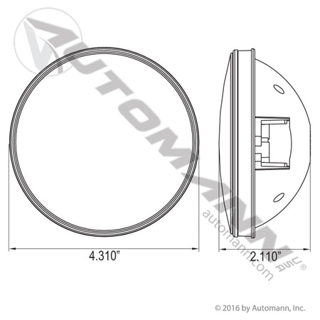4 Inch Round Stop Tail Light – Red Incandescent – Replaces Truck - lite 40202R 571.LG40R - Automann - FLEETPRO PARTS & TIRES
