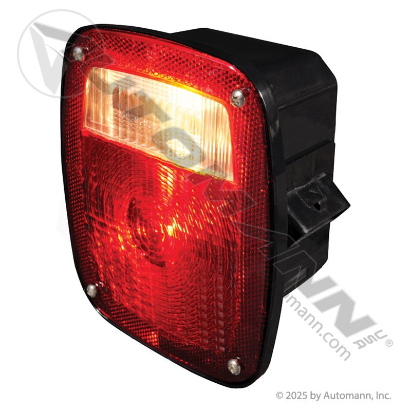 Freightliner LH Stop Tail Turn Light – Box Assembly with License Window – Replaces Grote 53712 571.LG505R - Automann - FLEETPRO PARTS & TIRES
