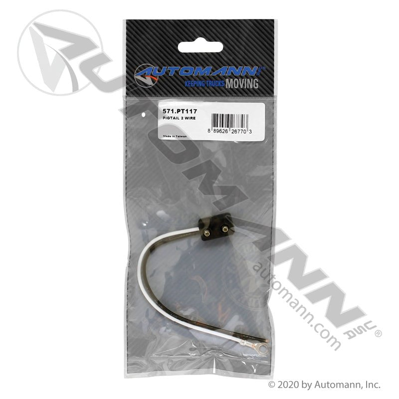 2-Wire Light Pigtail - Right-Angle PL-10, 6" Leads - Grote 67001 Trucklite 94902 571.PT117 571.PT117 - Automann - FLEETPRO PARTS & TIRES