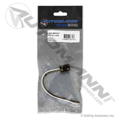 2-Wire Light Pigtail - Right-Angle PL-10, 6" Leads - Grote 67001 Trucklite 94902 571.PT117 571.PT117 - Automann - FLEETPRO PARTS & TIRES