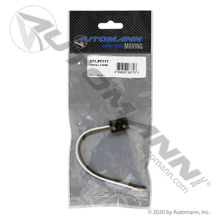 2-Wire Light Pigtail - Right-Angle PL-10, 6" Leads - Grote 67001 Trucklite 94902 571.PT117 571.PT117 - Automann - FLEETPRO PARTS & TIRES