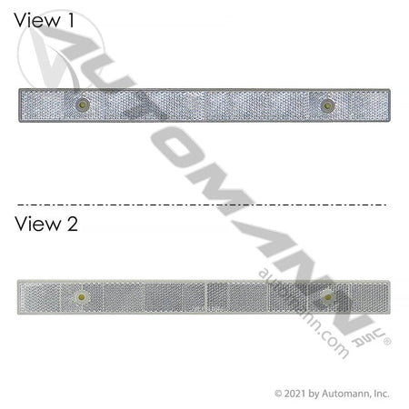 Reflex Reflector Strip - White 1-3/32 in x 12 in Quick-Mount - Grote 41121 571.RF2X12QMW 571.RF2X12QMW - Automann - FLEETPRO PARTS & TIRES