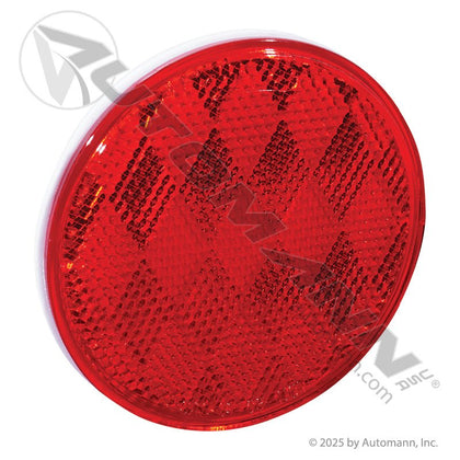 Reflex Reflector - Red 3-3/16 in Round Quick-Mount - Grote 40062 Trucklite 98005R 571.RF3QMR 571.RF3QMR - Automann - FLEETPRO PARTS & TIRES