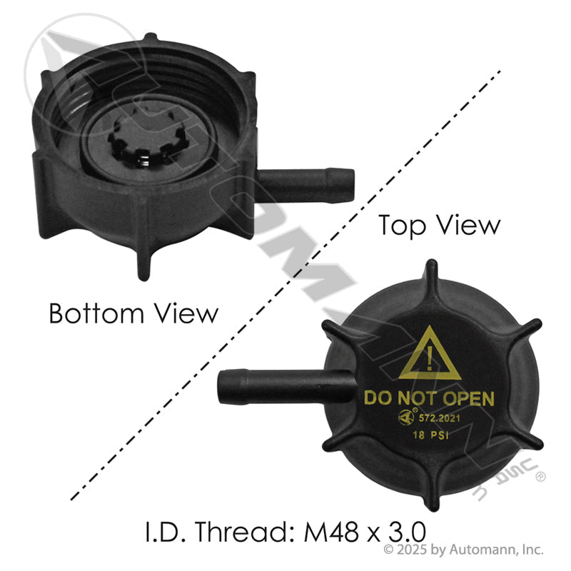 Volvo Surge Tank Coolant Cap - 20968843 21314359 572.2021 572.2021 - Automann - FLEETPRO PARTS & TIRES