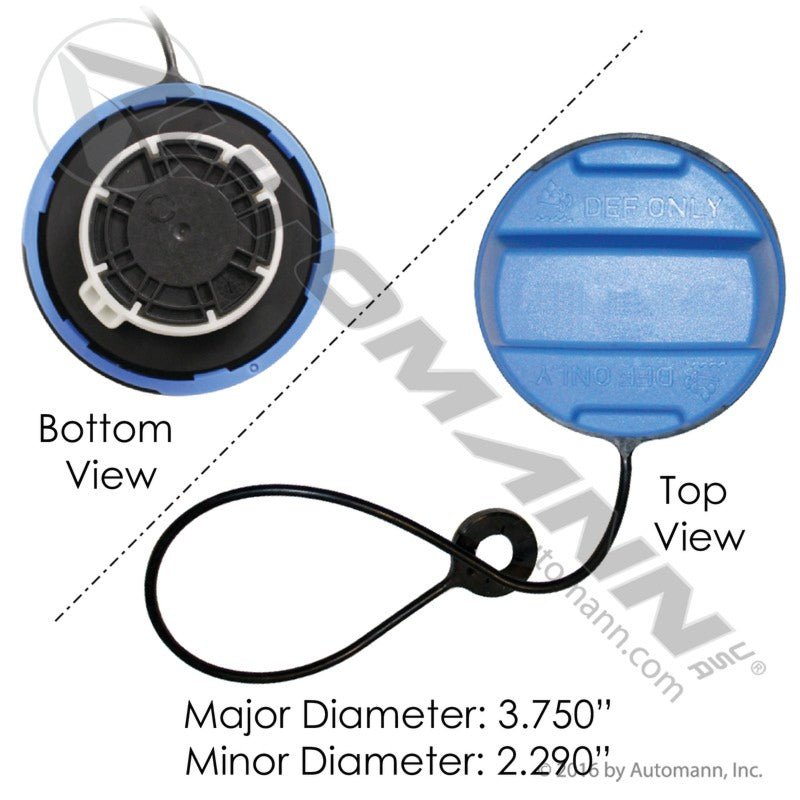 Volvo Mack DEF Tank Cap - Replaces OEM 21148722 21148728 16MF51M 572.3006 - Automann - FLEETPRO PARTS & TIRES