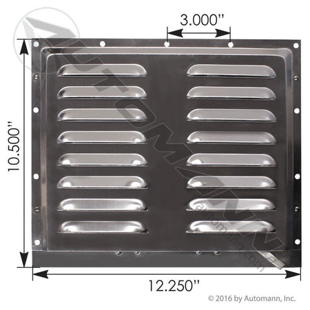 Adjustable Aluminum Louvered Trailer Vent - 12.25" x 10.5" Automann 573.1403000 573.1403000 - Automann - FLEETPRO PARTS & TIRES