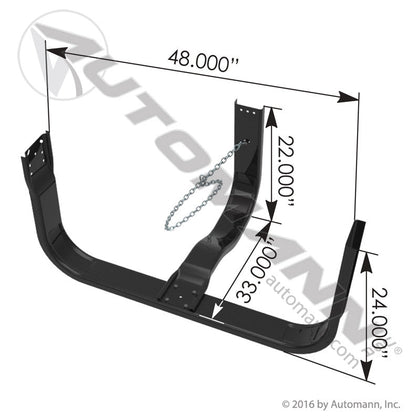 Spare Tire Carrier Rack - Single Tire to 12 x 24.5in - Fleet Engineers 98100159 573.30001 573.30001 - Automann - FLEETPRO PARTS & TIRES