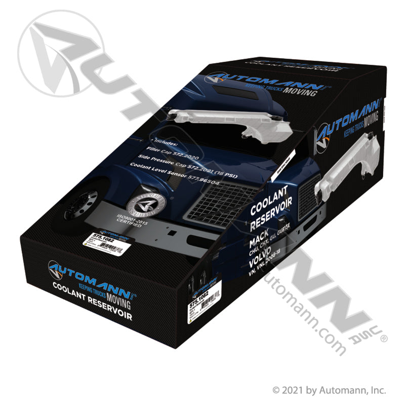 Volvo VNL Coolant Reservoir – Complete Kit with Caps & Sensor – Replaces 23059017