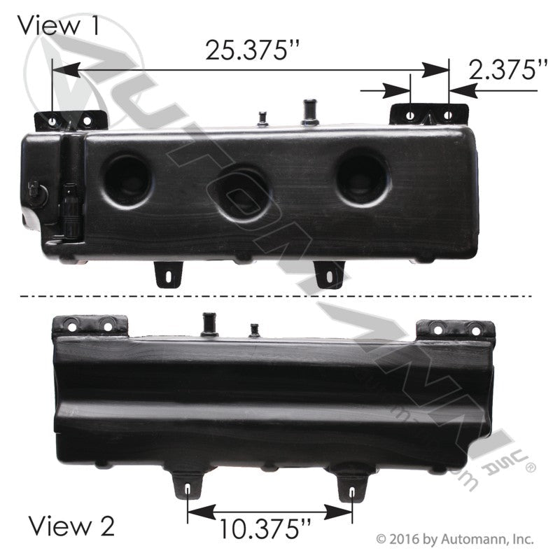 Volvo VNL Washer Fluid Reservoir – Includes Pump – Replaces 82711782 575.1085 - Automann - FLEETPRO PARTS & TIRES