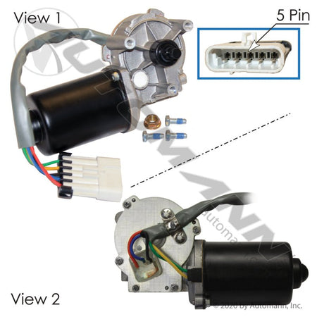 Volvo VNL Windshield Wiper Motor – Fits VN & VHD Series – Replaces 85122759 577.96966 - Automann - FLEETPRO PARTS & TIRES