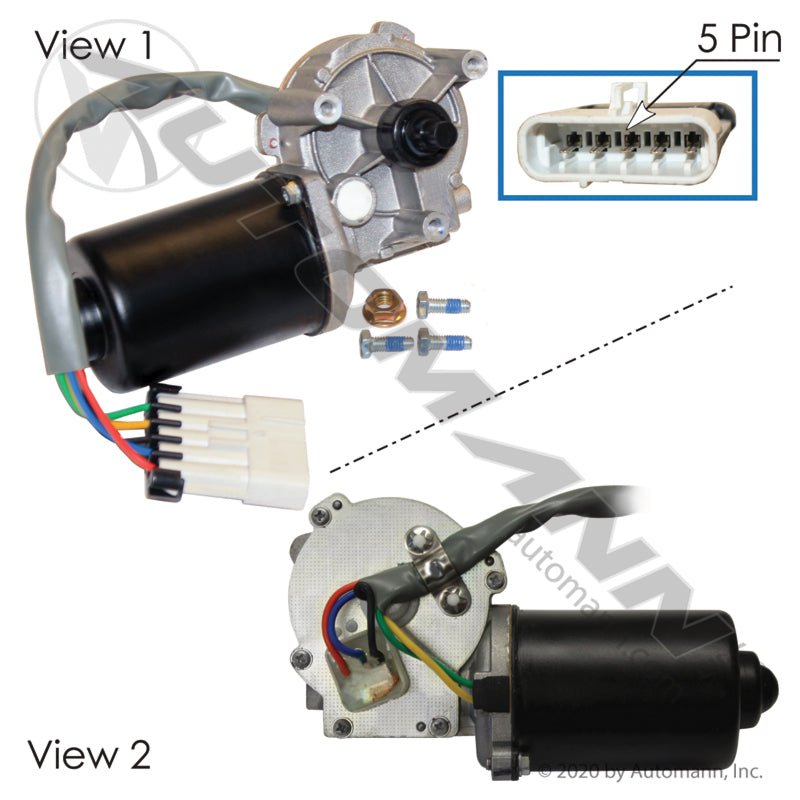 Volvo VNL Windshield Wiper Motor – Fits VN & VHD Series – Replaces 85122759 577.96966 - Automann - FLEETPRO PARTS & TIRES
