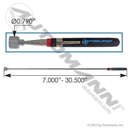 Magnetic Pick-Up Tool - 15 lb Capacity, Extends to 30 in - Automann 579.1112 — photo 2