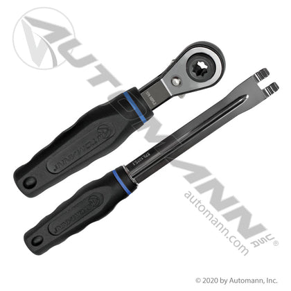 Slack Adjuster Release Tool Set - Meritor Type with 5/16in Double Square Wrench - 579.1075 579.1075 - Automann - FLEETPRO PARTS & TIRES