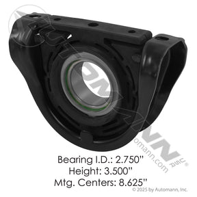 Driveshaft Center Bearing Self-Aligning - Meritor 35RPL Series 2.756in Shaft - MCB203 TDAMCB203 750.CB2100203XSA