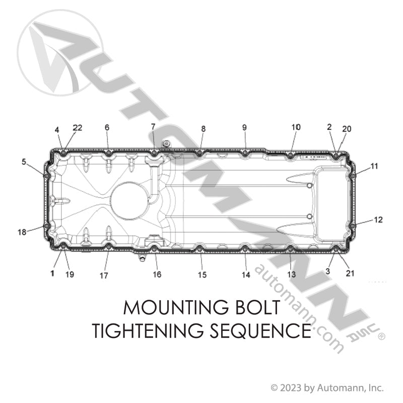 Thermoplastic Engine Oil Pan 47 Qt Front Sump - Detroit DD15 EPA10 / GHG14 / GHG17 - Freightliner A-472-010-23-13 802.46292 802.46292 - Automann - FLEETPRO PARTS & TIRES