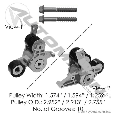 Continental Elite Belt Tensioner Assembly - Accu-Drive HD, Detroit DD13 DD15 DD16 - 816.49603 816.49603 - Continental - FLEETPRO PARTS & TIRES