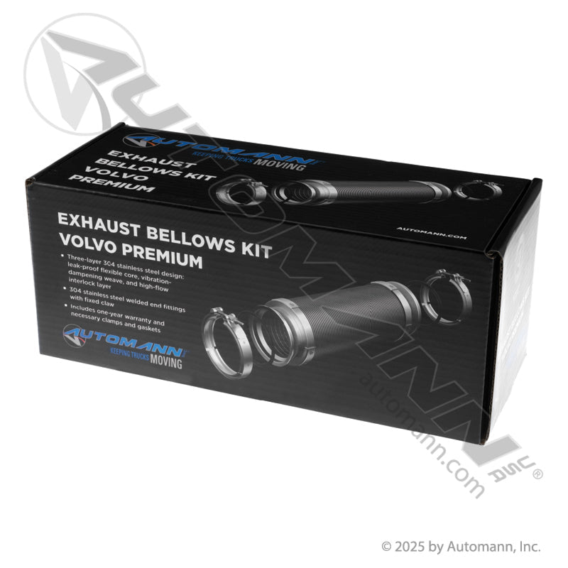 Volvo D13 Exhaust Bellows Kit (EPA17) – Stainless Steel – Replaces 22428625 820.B96625P - Automann - FLEETPRO PARTS & TIRES