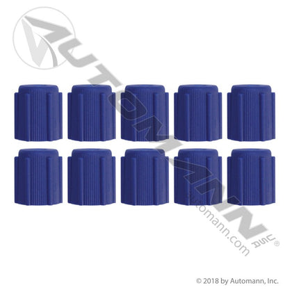 A/C Service Port Cap - 13mm Blue 10-Pack - Freightliner ABPN83314202 Bergstrom 1409004 830.52401-10 830.52401-10 - Automann - FLEETPRO PARTS & TIRES