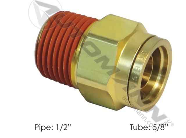 5/8 Tube Brass PLC Connector – 1/2" NPT Male – Replaces 177.13B6810D