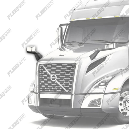 Volvo VNL Hood Mirror (2018–2025 Gen 3) – Passenger Side Chrome & Black Heated Assembly – Replaces 84723683 - Fleet Pro Parts & Tires Inc.