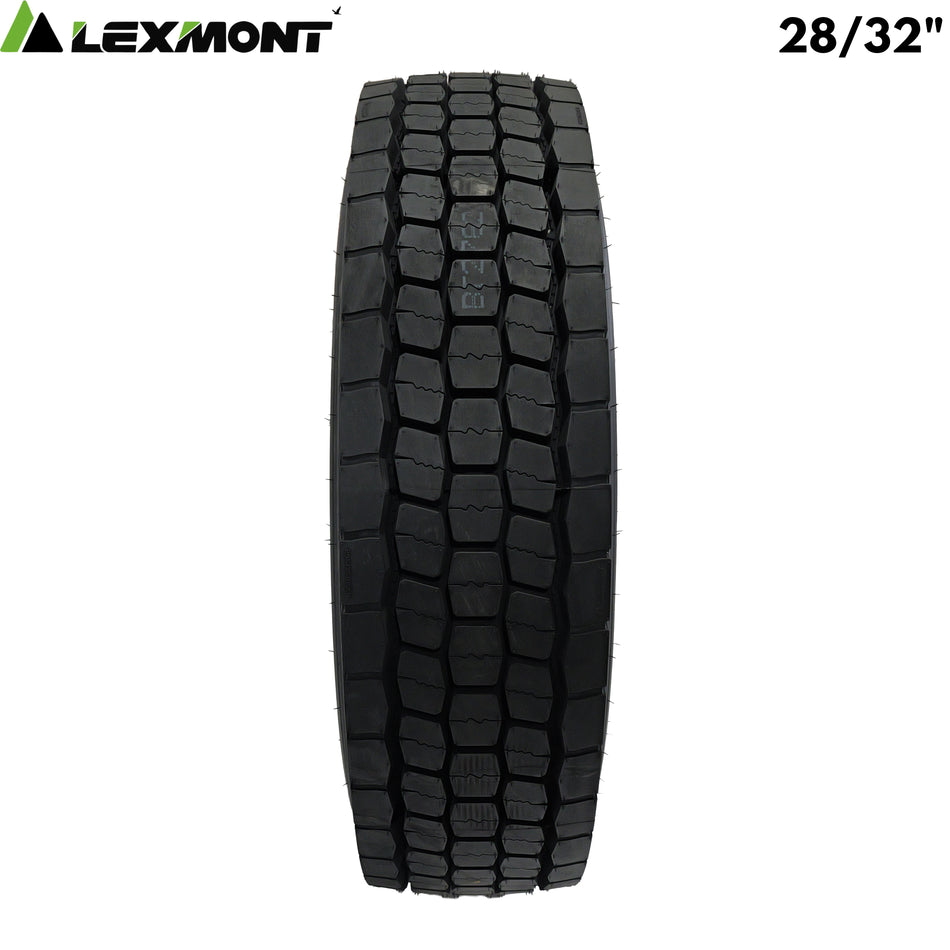 Lexmont E-Max D2 Pro 295/75R22.5 Drive Tire – 16-Ply, 28/32″ Tread, Top-Tier Performance