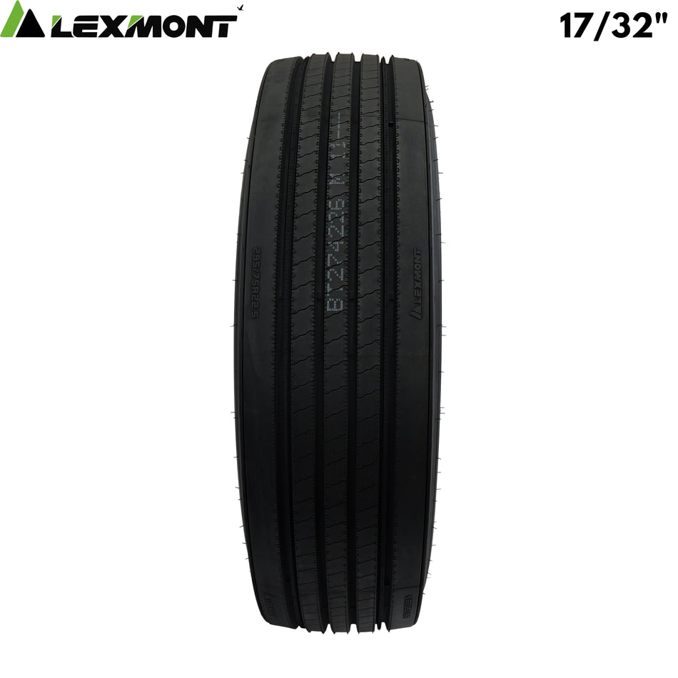 Lexmont E-Max S2 Pro 295/75R22.5 Steer Tire – 16-Ply, 17/32″ Tread, Premium Quality