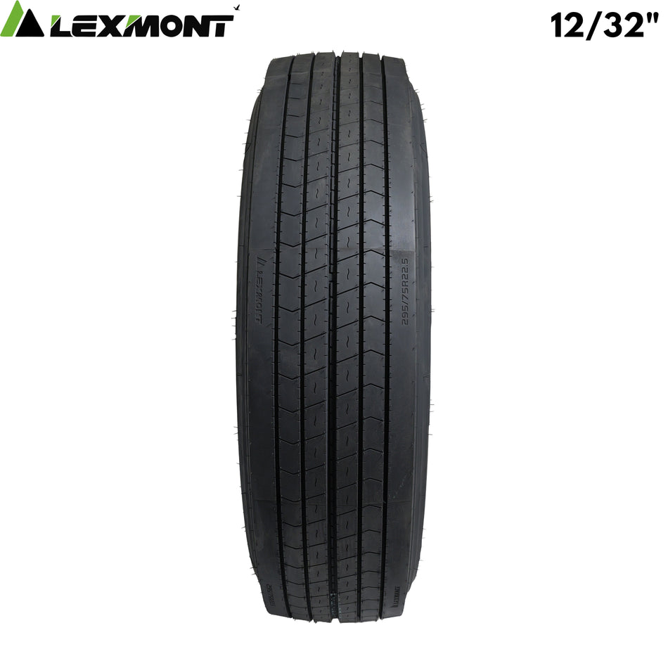 Lexmont E-Max T1 295/75R22.5 - Tread 12/32" - Trailer Position Tire