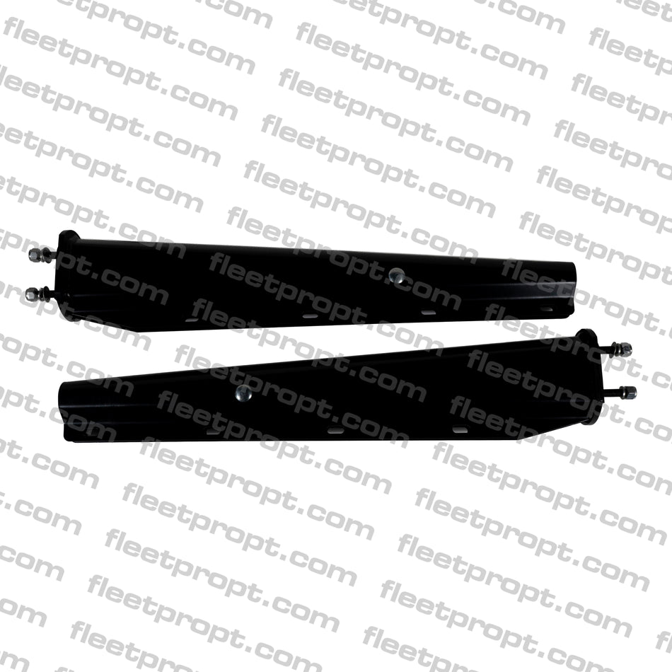 Hanger Pair with Spring loaded Steel Black 2 1/2" Bolt Spacing  30" Straight Universal. OEM: 562.490B