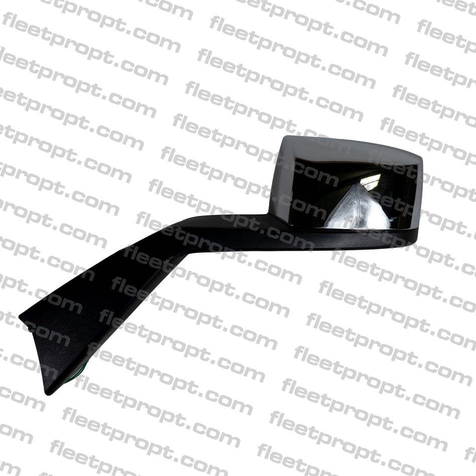 RH Hood Mirror, Black arm with Chrome cover,with Heating, W/O Electrical, 2019, Volvo New VNL. OEM 84723683, 563.96055C