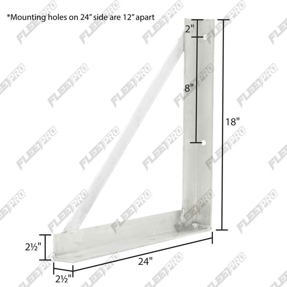 Trailer Tool Cabinet Mounting Brackets – 18" x 24" Aluminum – L & R Set