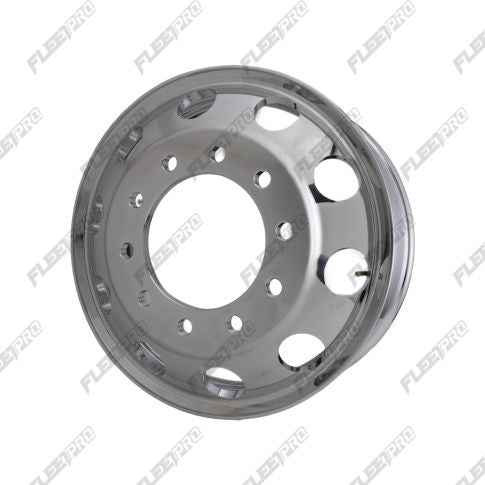 Polished Aluminum 22.5 Truck Wheel - 22.5" x 8.25" Hub Pilot - High Mirror Finish