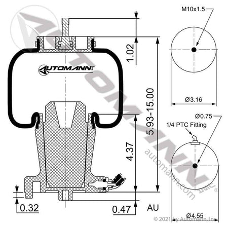 Volvo VNL Cabin Air Spring – Day Cab (2001-Up) – Replaces 20530776 & 1S5-156