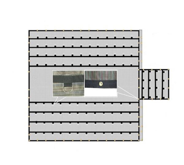 Flatbed Bee Hauling Mesh Tarp - 27' x 24' Nursery Net 8' Drop BT8 - FleetPro - FLEETPRO PARTS & TIRES