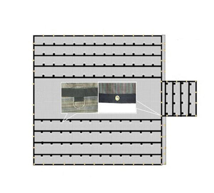 Flatbed Bee Hauling Mesh Tarp - 27' x 24' Nursery Net 8' Drop BT8 - FleetPro - FLEETPRO PARTS & TIRES