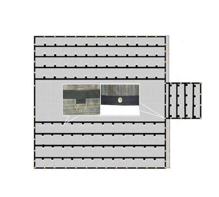 Flatbed Bee Hauling Mesh Tarp - 27' x 24' Nursery Net 8' Drop BT8 - FleetPro - FLEETPRO PARTS & TIRES