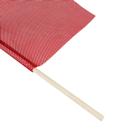 Vinyl Mesh Red Flag with 30" Wood Dowel - DOT Compliant Oversize Load Marker EBAC086 - FleetPro - FLEETPRO PARTS & TIRES