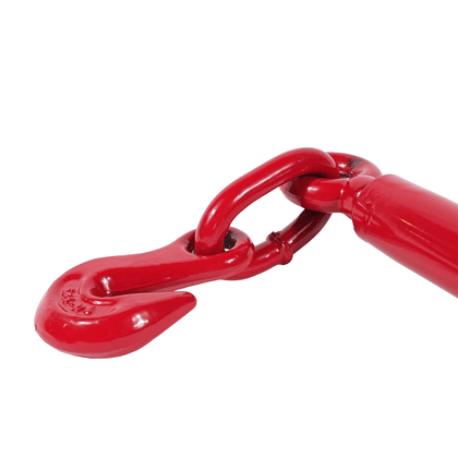 Ratchet Chain Binder for 5/16" - 3/8" Chains – 5,400 lbs WLL – Grade 70 & 80 Compatible – Heavy Duty Red Steel EBLB002 - FleetPro - FLEETPRO PARTS & TIRES