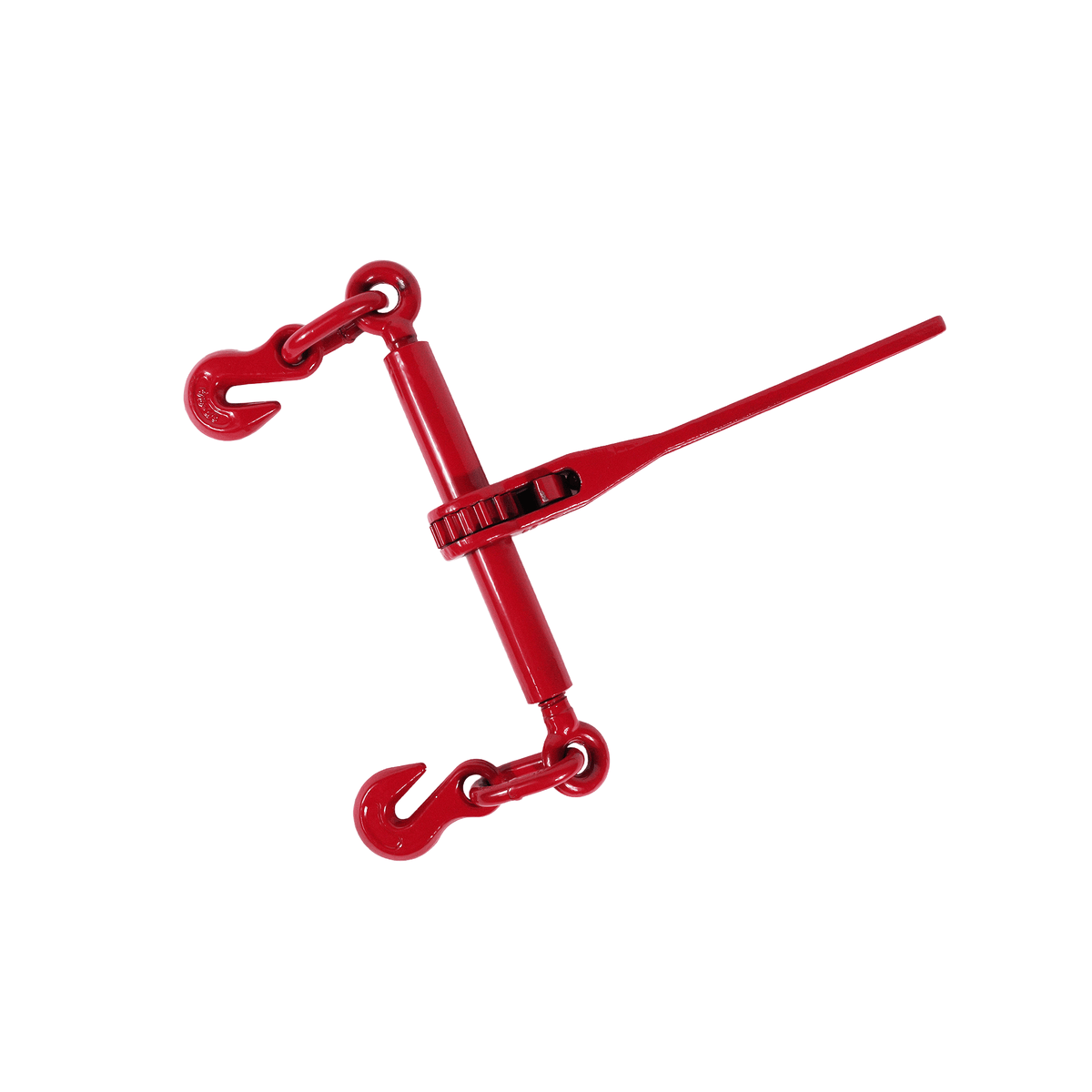 Ratchet Chain Binder for 5/16" - 3/8" Chains – 5,400 lbs WLL – Grade 70 & 80 Compatible – Heavy Duty Red Steel EBLB002 - FleetPro - FLEETPRO PARTS & TIRES