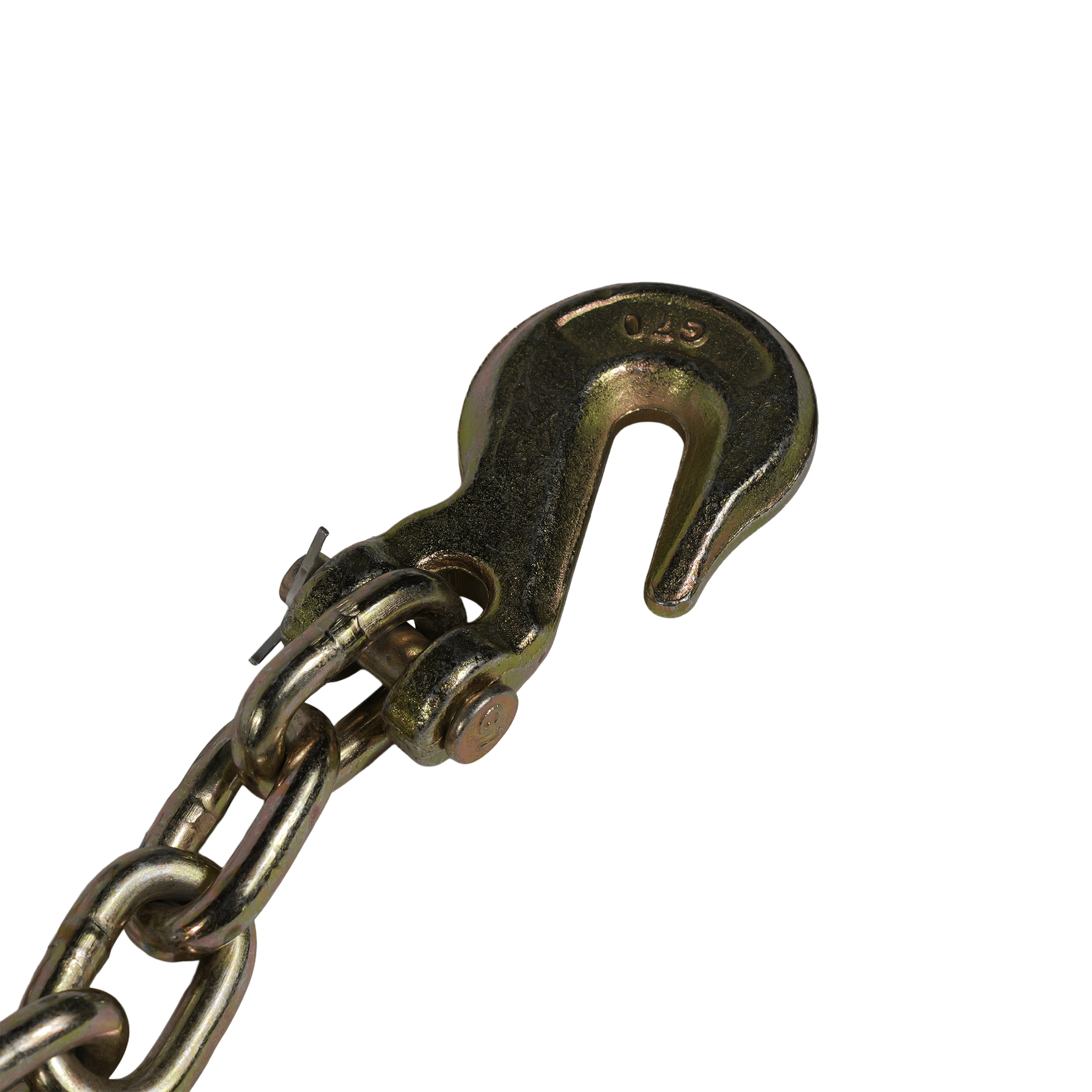 G70 3/8" x 20' Chains with Grab Hooks - 6,600 lb WLL Transport Chain EBLB030-20 - FleetPro - FLEETPRO PARTS & TIRES