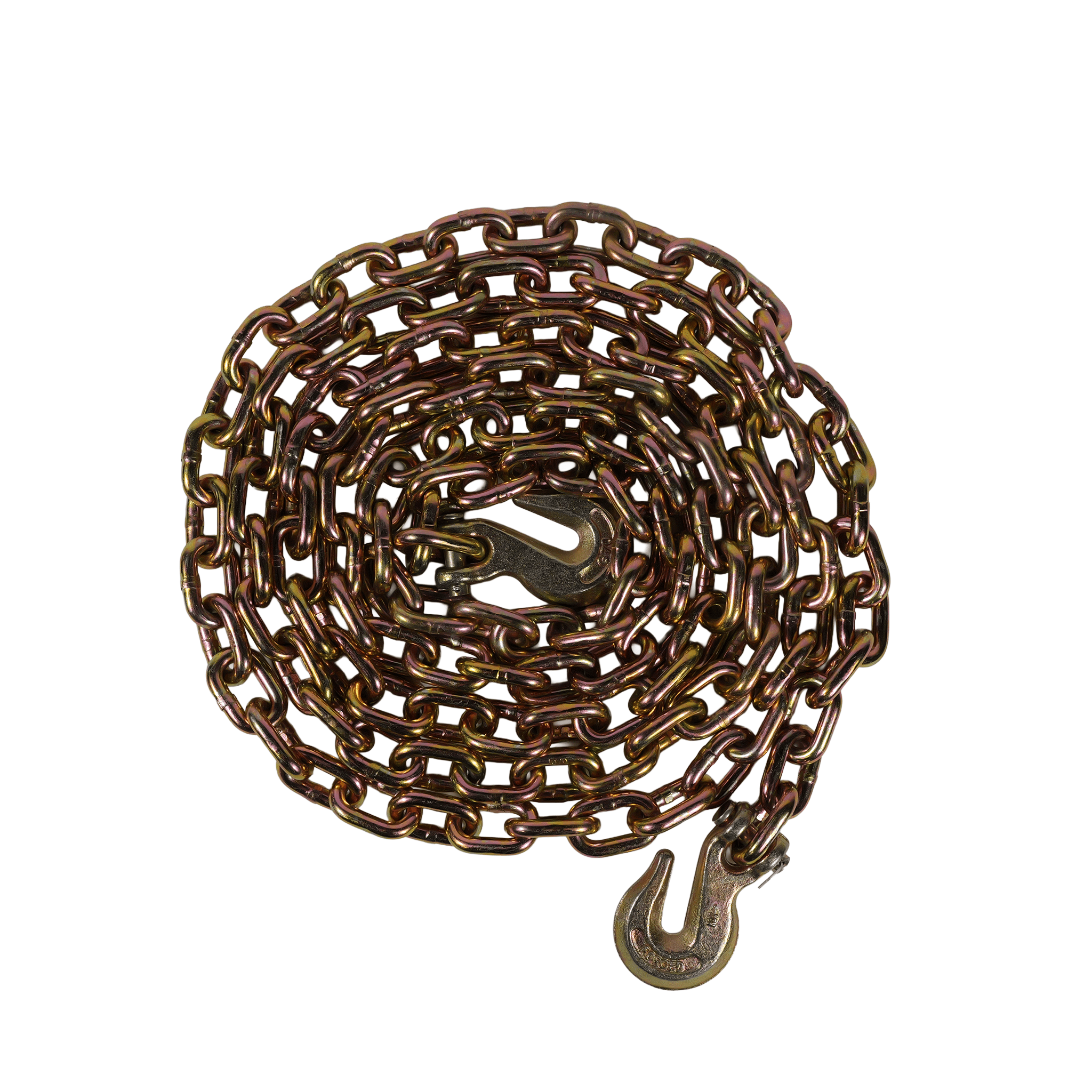 G70 1/2" x 20' Chains with Grab Hooks - Heavy - Duty 11,300 lb WLL Transport Chain EBLB031-20 - FleetPro - FLEETPRO PARTS & TIRES