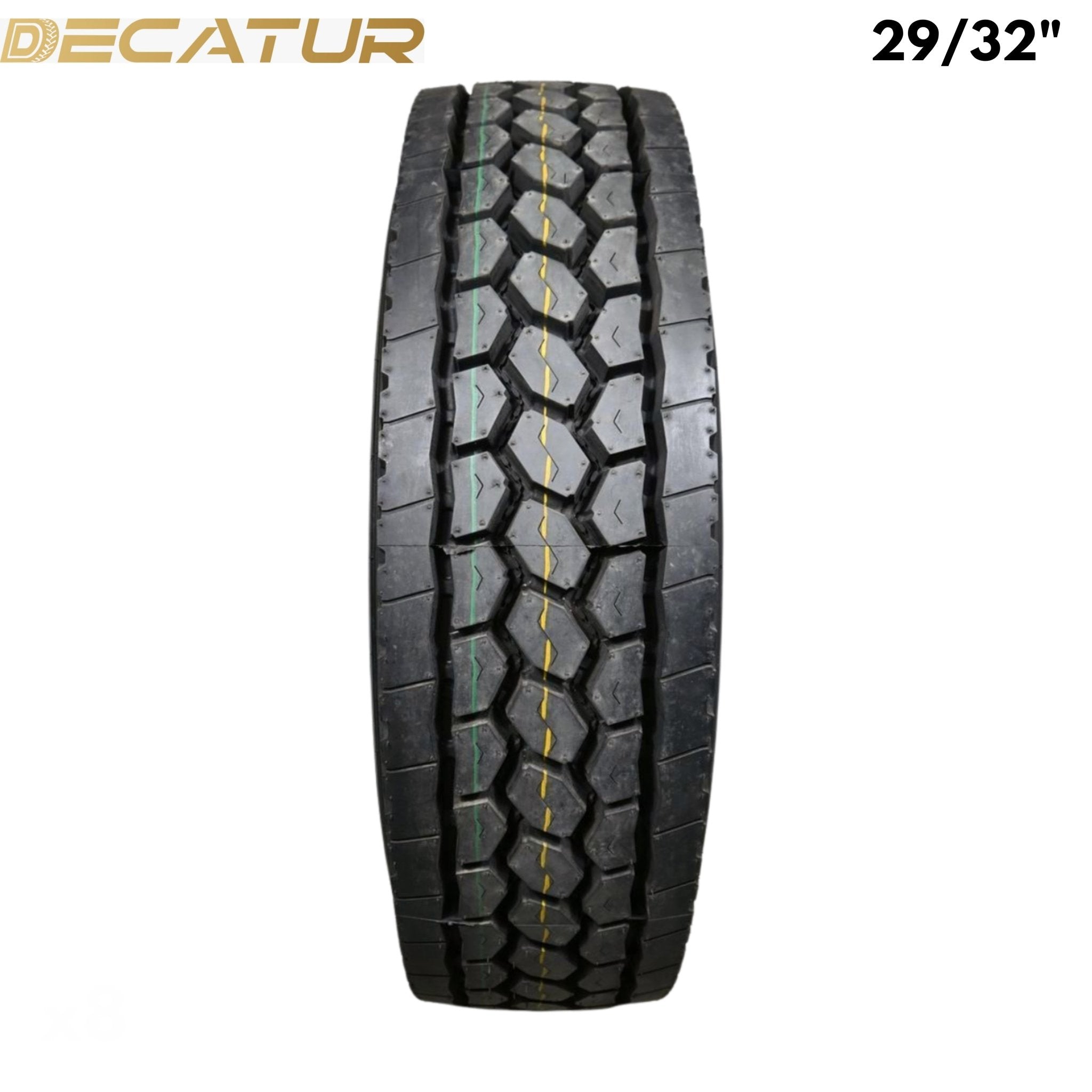 Decatur D18 Drive Tire 295/75R22.5 - 29/32" Tread Depth 16 - Ply ECO-D18 - Decatur - FLEETPRO PARTS & TIRES