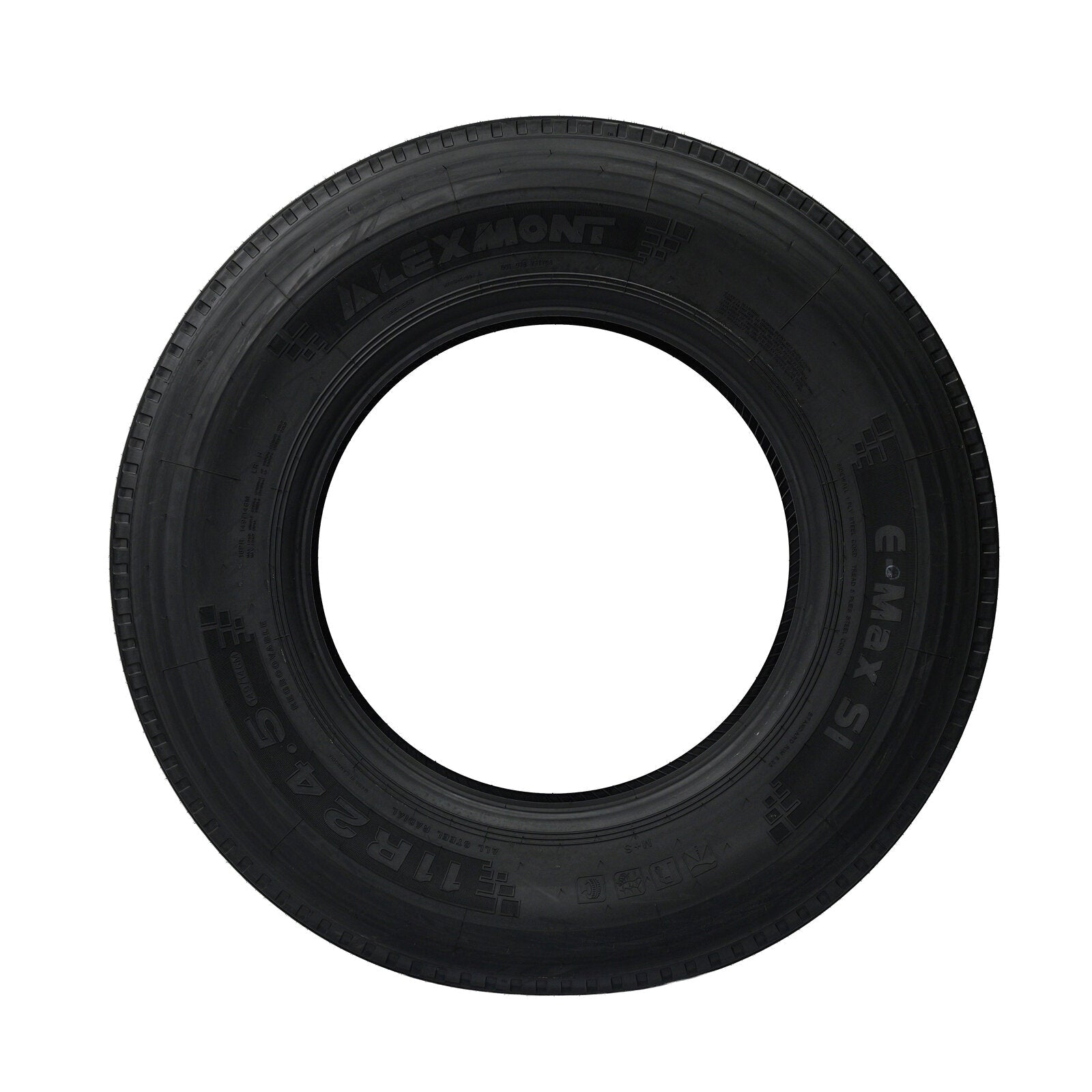 Lexmont S1 Steer Tire 11R24.5 - 19/32" Tread Depth 16-Ply EMAX-S1-11R24 - Lexmont - FLEETPRO PARTS & TIRES