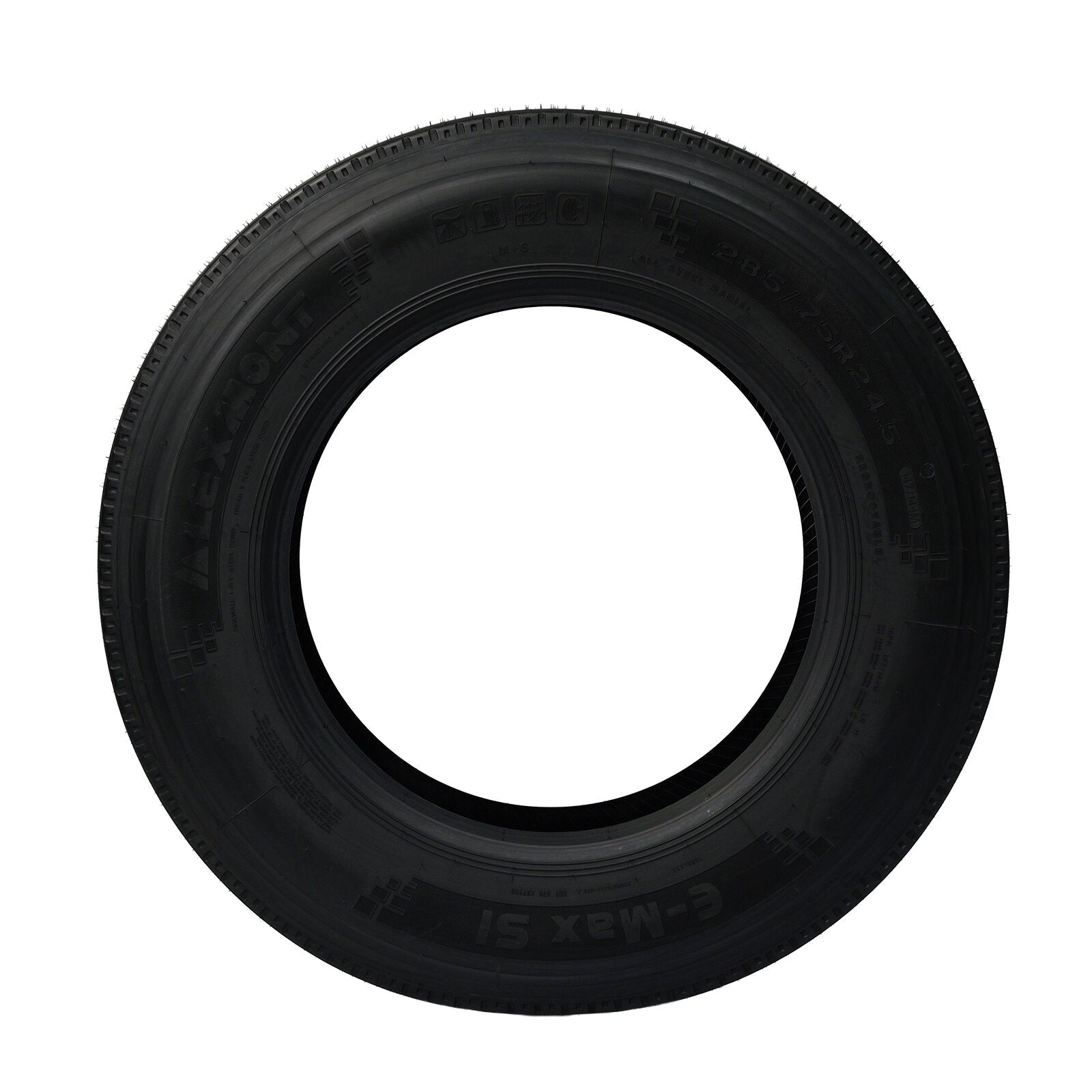 Lexmont S1 Steer Tire 285/75R24.5 - 19/32" Tread Depth 16-Ply EMAX-S1-285-24 - Lexmont - FLEETPRO PARTS & TIRES