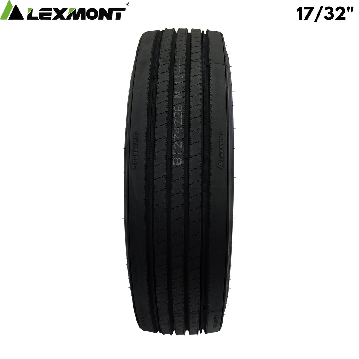 Lexmont S2 Pro Steer Tire 295/75R22.5 - 17/32" Tread Depth 16 - Ply EMAX-S2-Pro - Lexmont - FLEETPRO PARTS & TIRES